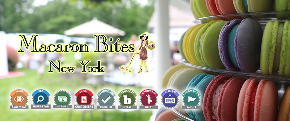 A welcome banner for Macaron Bites®: Gourmet French Macaron | Artisan Dessert Treats Gifts for events
