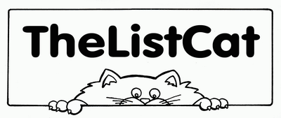 A welcome banner for List Cat's booth