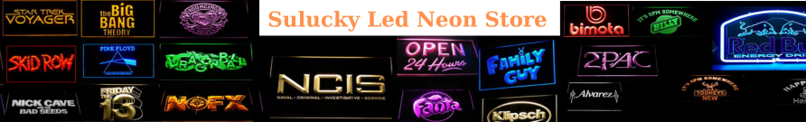 A welcome banner for Sulucky Led Neon Store