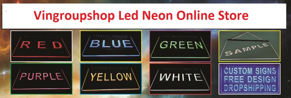 A welcome banner for vingroupshop LED NEON Online Store