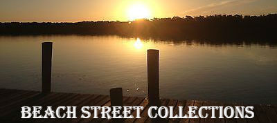 A welcome banner for Beach Street Collections
