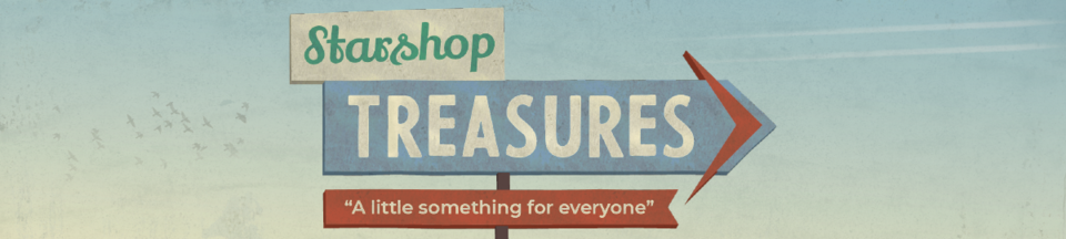 A welcome banner for StarShop Treasures