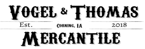 A welcome banner for Vogel & Thomas Mercantile