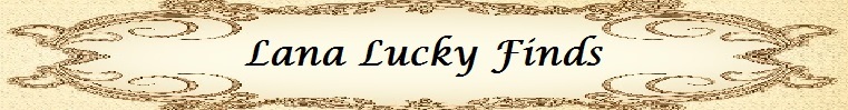 A welcome banner for Lana_Lucky_Finds's booth