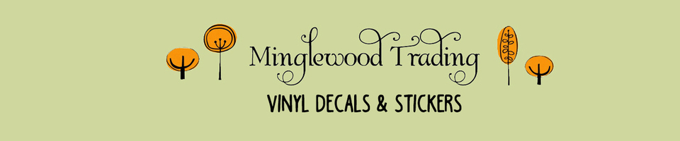 A welcome banner for Minglewood Trading's booth