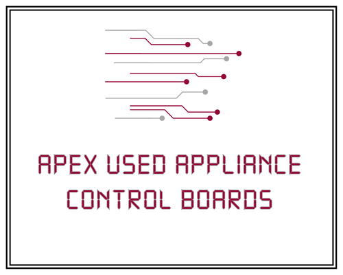 A welcome banner for Apex Used Appliance Controls booth
