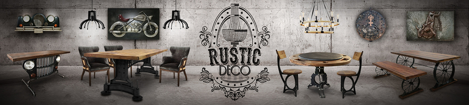 A welcome banner for Rustic Deco