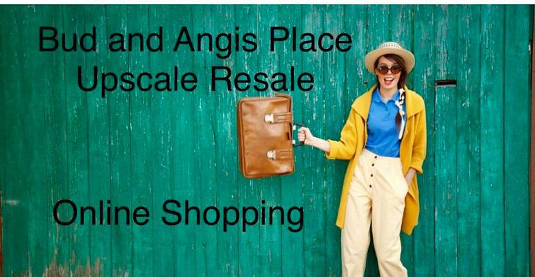 A welcome banner for Bud and Angis Place Online Resale