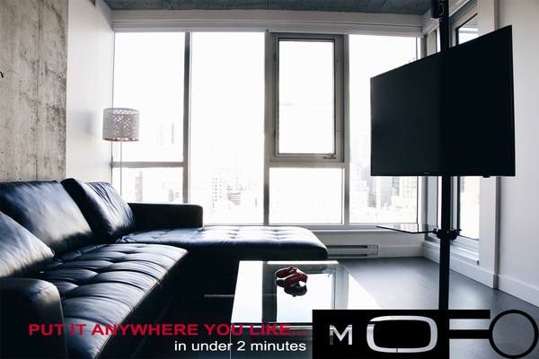 A welcome banner for MOFO Pole | Modern TV Stand System