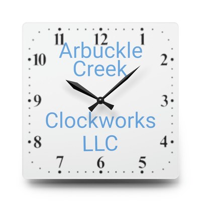 A welcome banner for Arbuckle Creek Clockworks LLC 