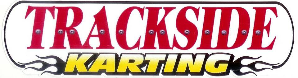 A welcome banner for Trackside Karting Supply