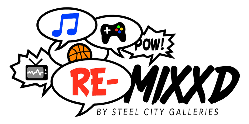 A welcome banner for Remixxd by Steel City Galleries