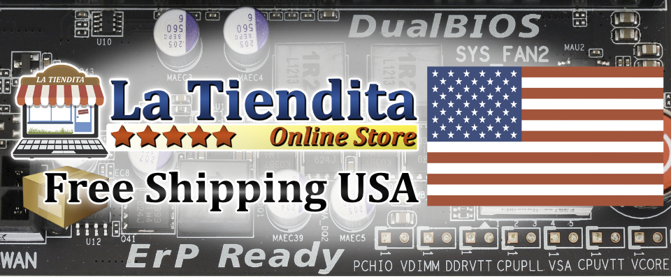 A welcome banner for La Tiendita Online Store