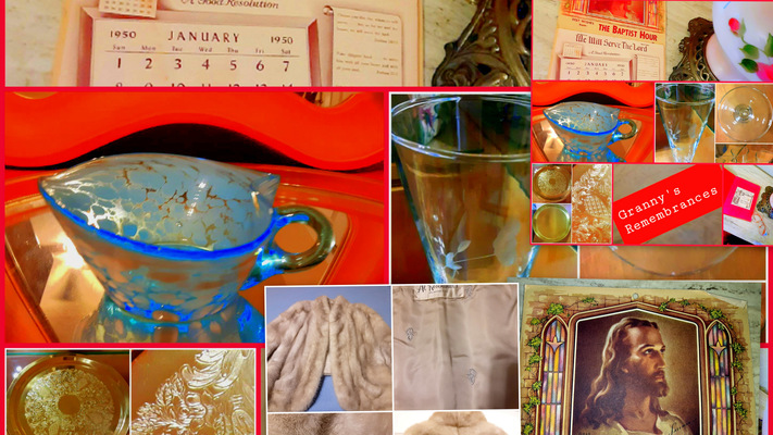 A welcome banner for Vintage Remembrances From Granny's Attic