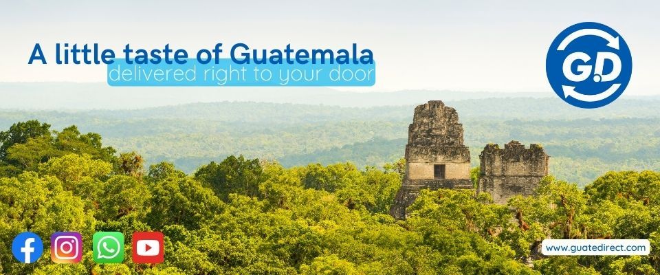 A welcome banner for GuateDirect - Latin products store!
