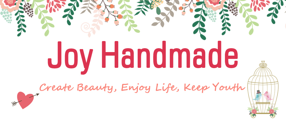 A welcome banner for Joy Handmade