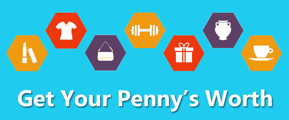 A welcome banner for PennyWorths's booth