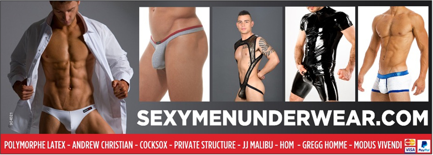 A welcome banner for SexyMenUnderWear_com