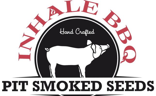 A welcome banner for Inhale BBQ Pit Smoked Seeds