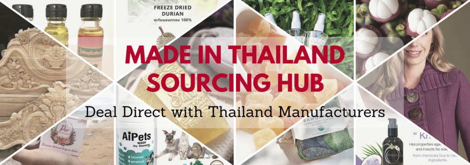 A welcome banner for Made In Thailand Sourcing Hub