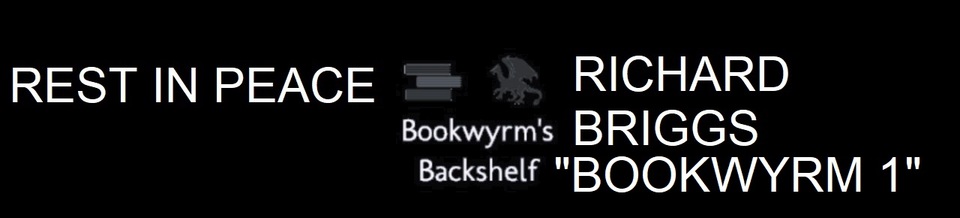 A welcome banner for Bookwyrm's Backshelf Bonanza Booth