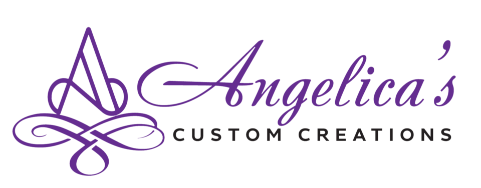 A welcome banner for Angelica's Custom Creations Booth