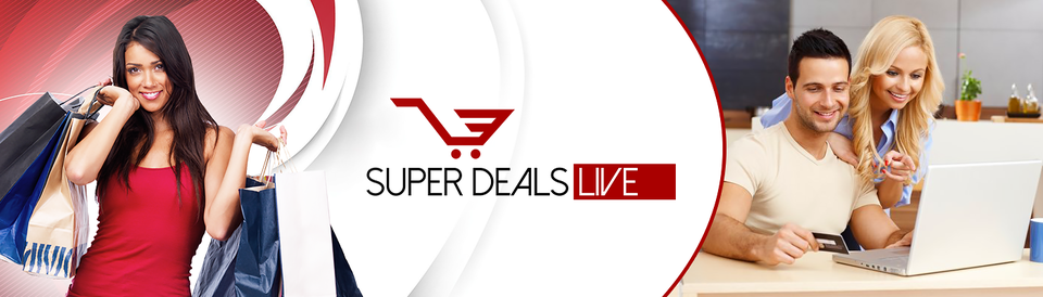 A welcome banner for Super Deals Live 