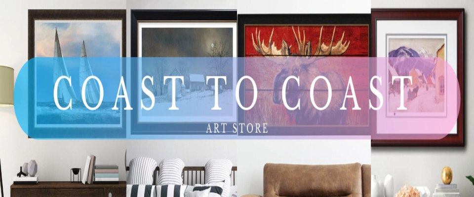 A welcome banner for Coast to Coast Art Store