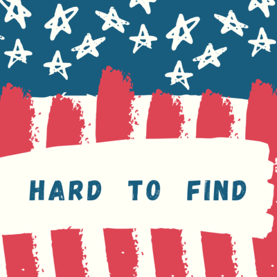 A welcome banner for Hard To Find USA's booth