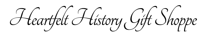 A welcome banner for Heartfelt History Gift Shoppe!