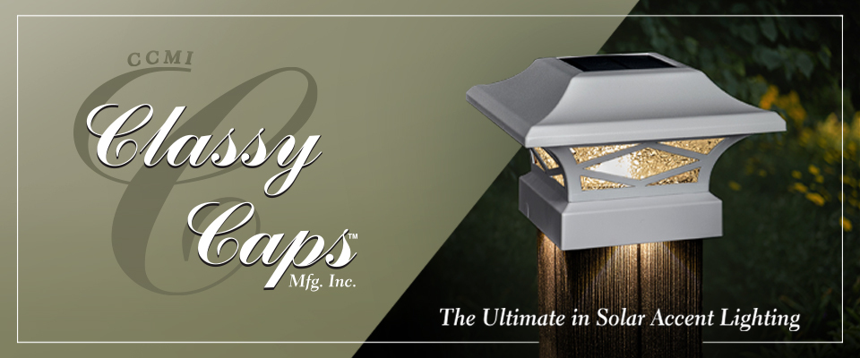 A welcome banner for Classy Caps Mfg Inc.'s booth