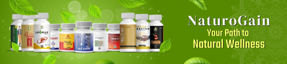 A welcome banner for NaturoGain Store