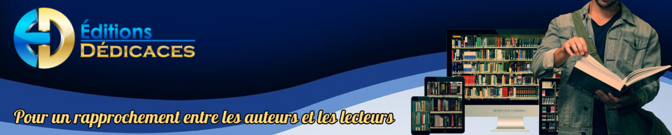A welcome banner for Editions Dedicaces