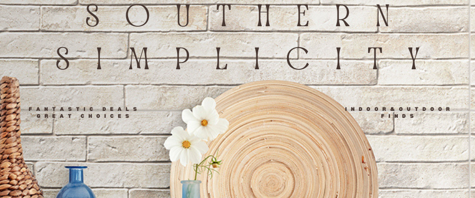 A welcome banner for Southern Simplicity