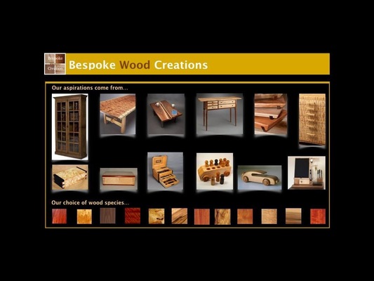 A welcome banner for Bespoke Wood Creations, Australia