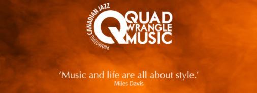 A welcome banner for Quadwrangle Music