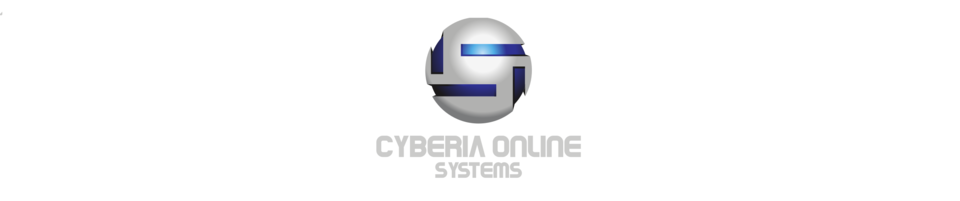 A welcome banner for Cyberia Online Systems