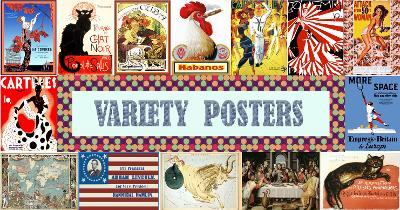 A welcome banner for VarietyPosters' Booth
