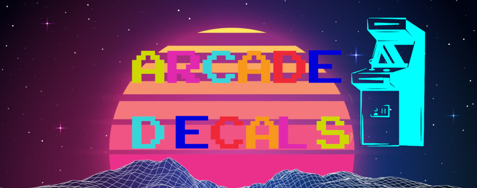 A welcome banner for Arcade_Decals 