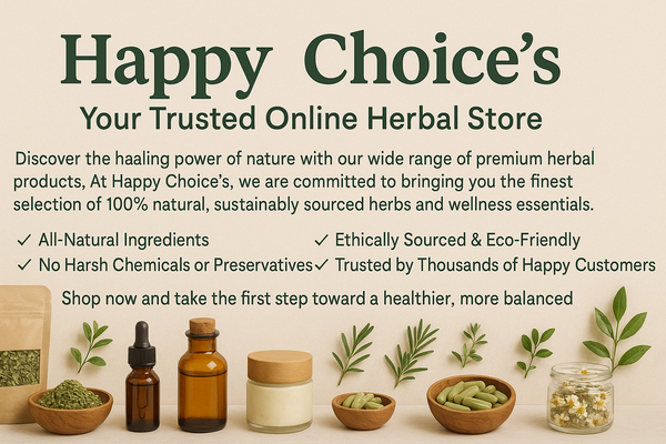 A welcome banner for Happy Choice_'s booth
