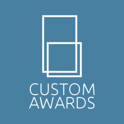 A welcome banner for Custom Desgin Awards