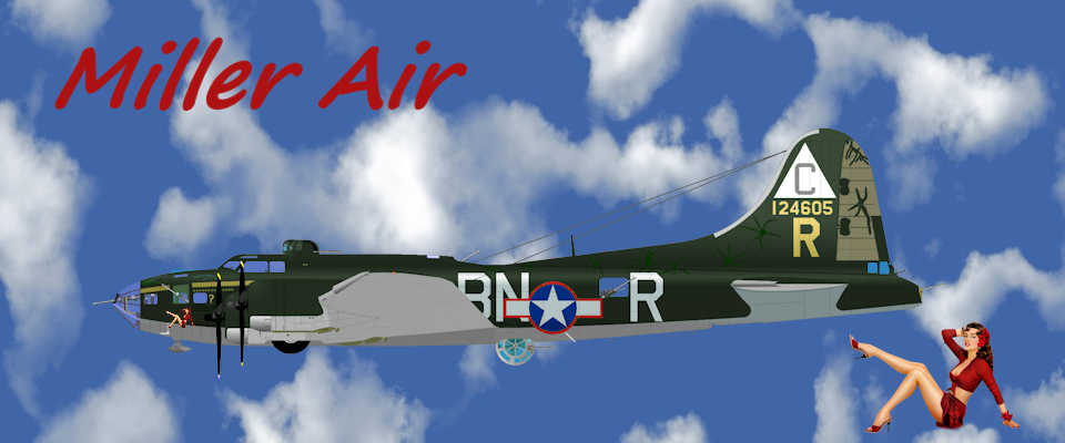 A welcome banner for Miller Air