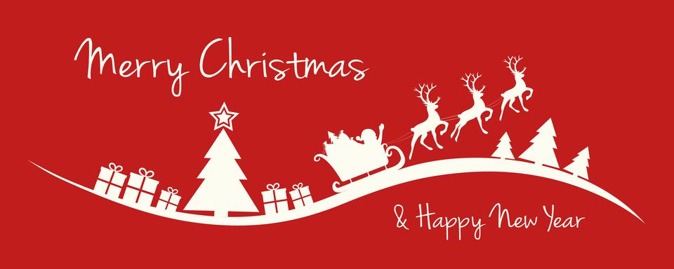 A welcome banner for Santa's Holiday Christmas World