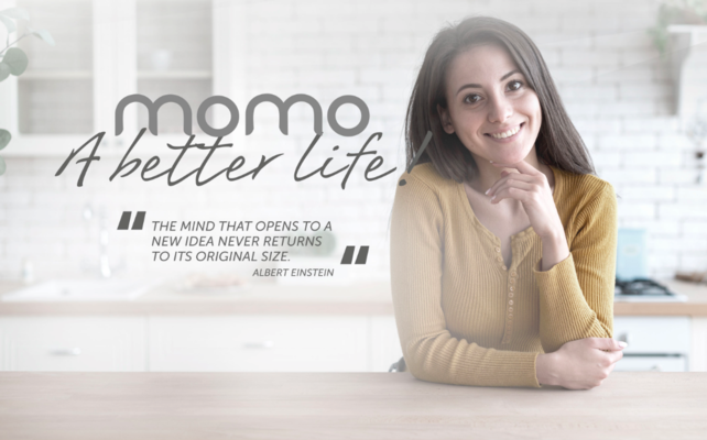 A welcome banner for MOMO LIFESTYLE