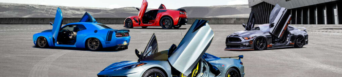 A welcome banner for  USA made lambo doors