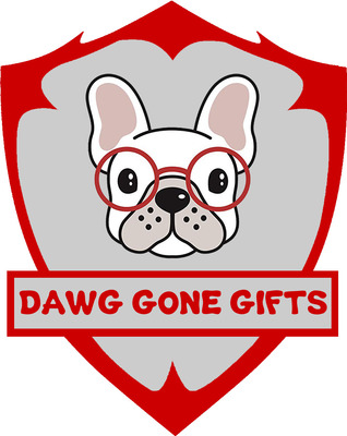 A welcome banner for Dawg Gone Gifts