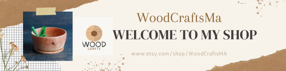 A welcome banner for Wood Crafts Ma