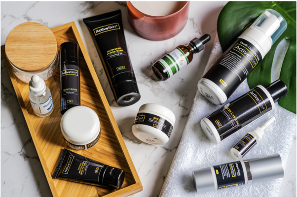A welcome banner for Active Skin Store