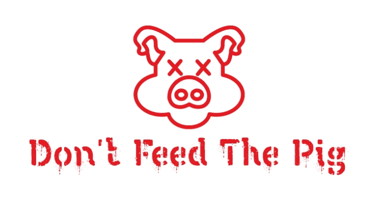 A welcome banner for Don't Feed The Pig