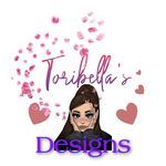 A welcome banner for Toribella's Designs booth